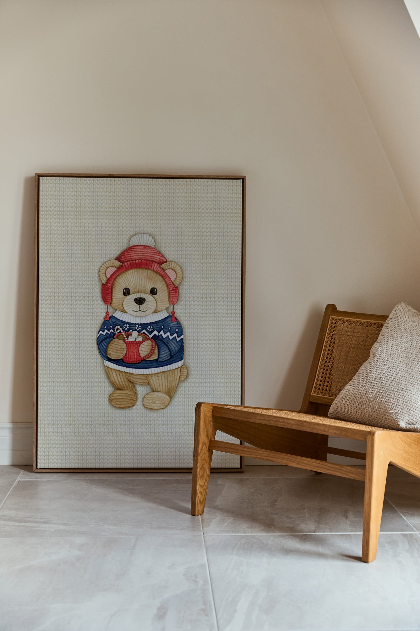 Calin d’ourson mignon, Œuvre sur toile