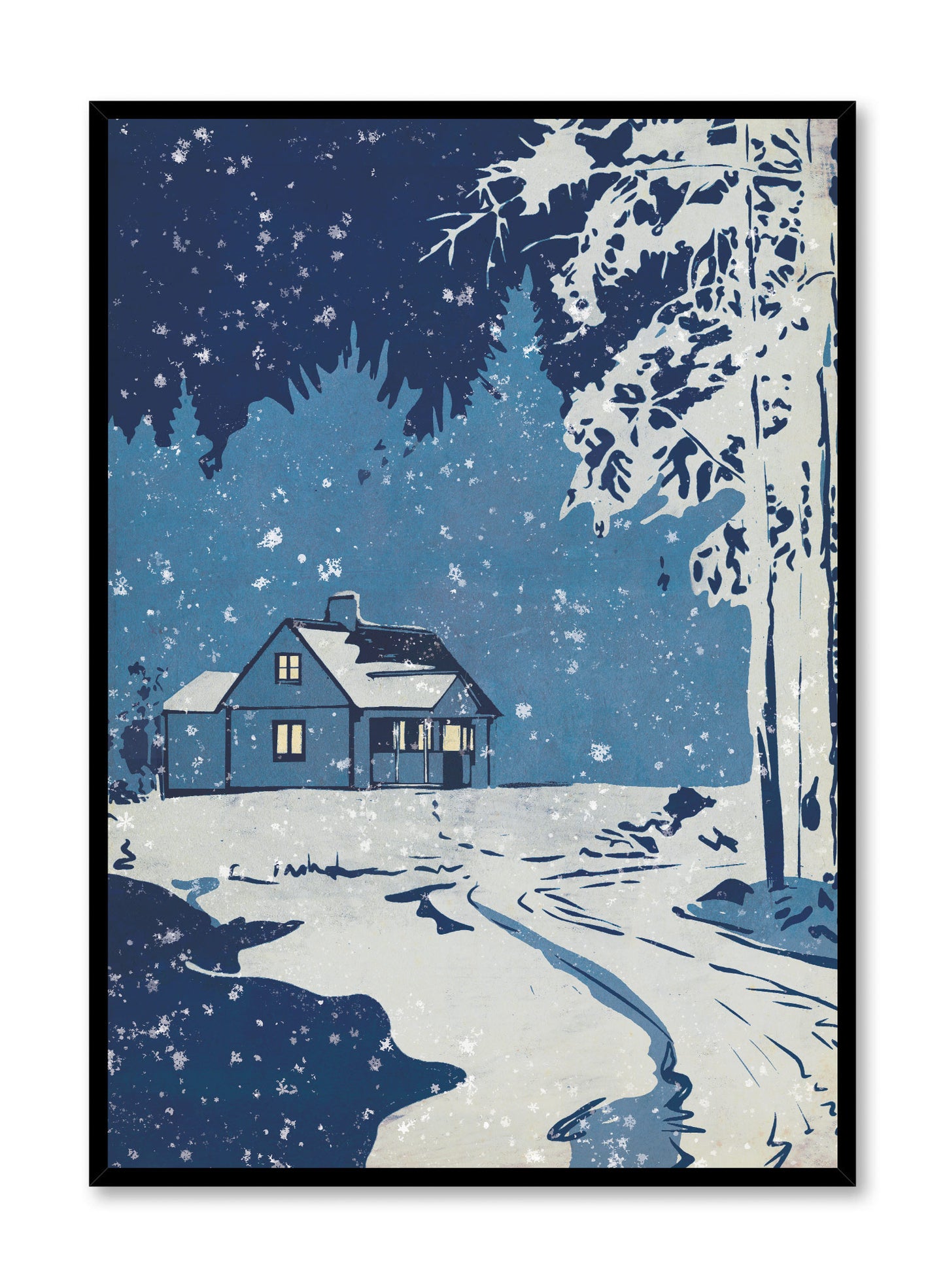 Winter Country Lane, Poster