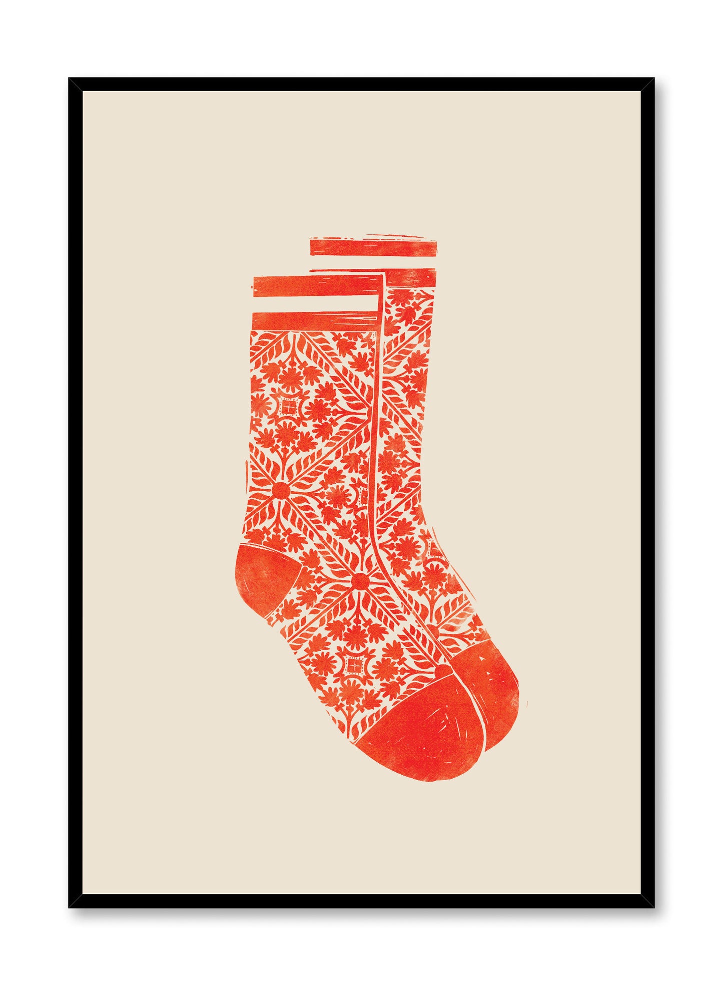 Seasonal Scandi Socks, Poster