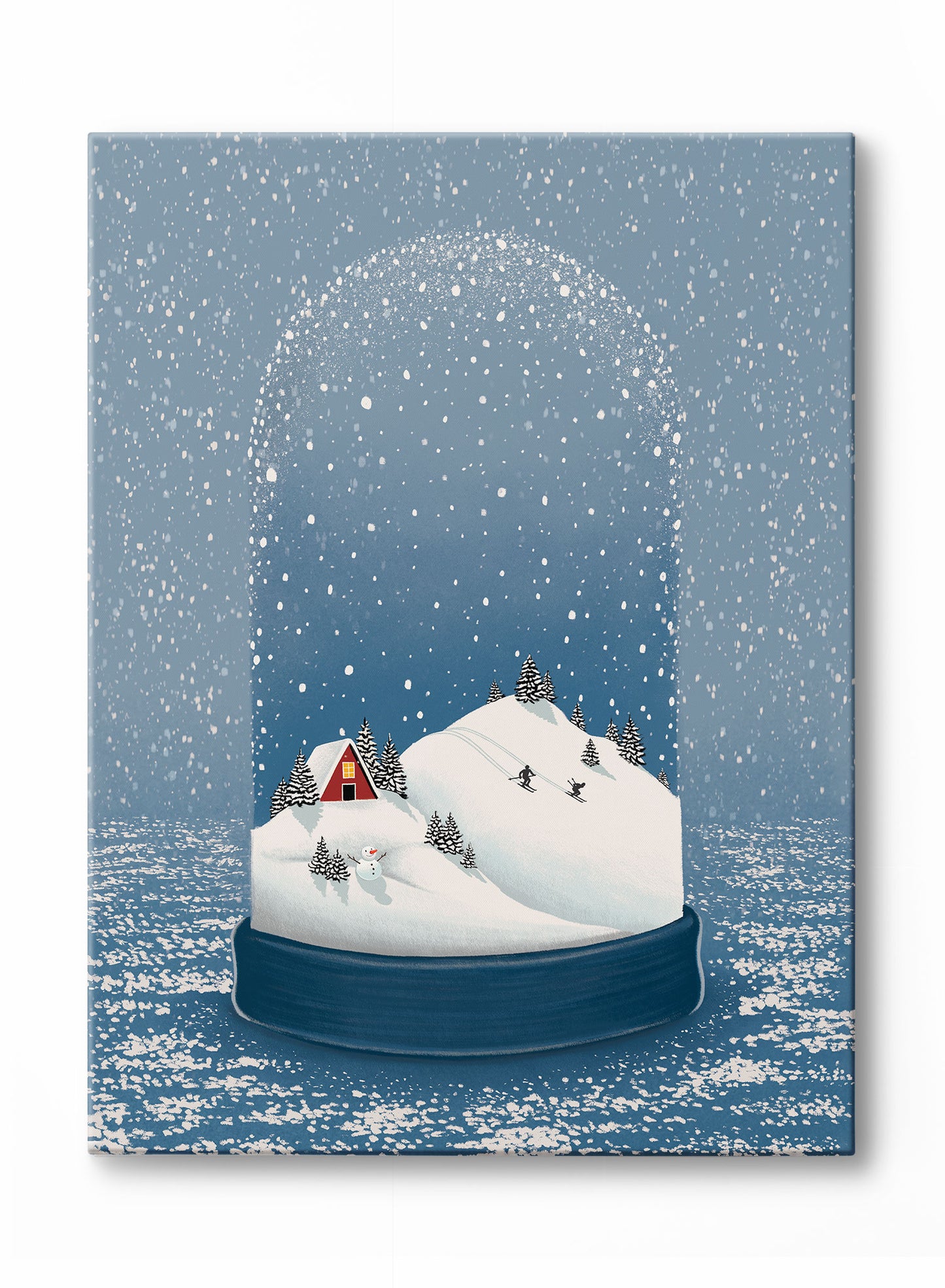 Boule de neige hiver magique, Œuvre sur toile