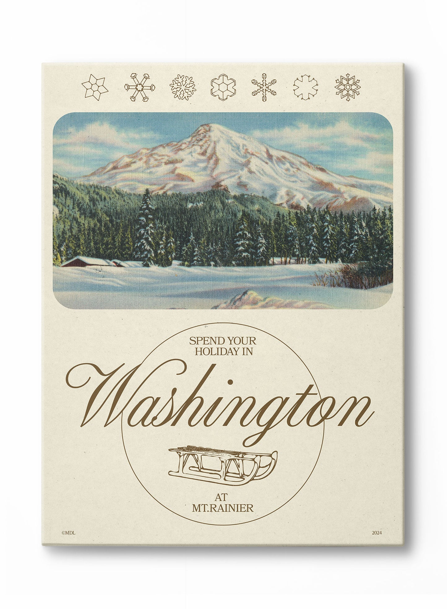 Vintage Ski Washington, Canvas