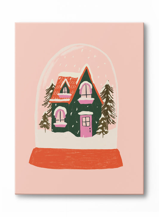 Home and Hearth Snow Globe, Canvas