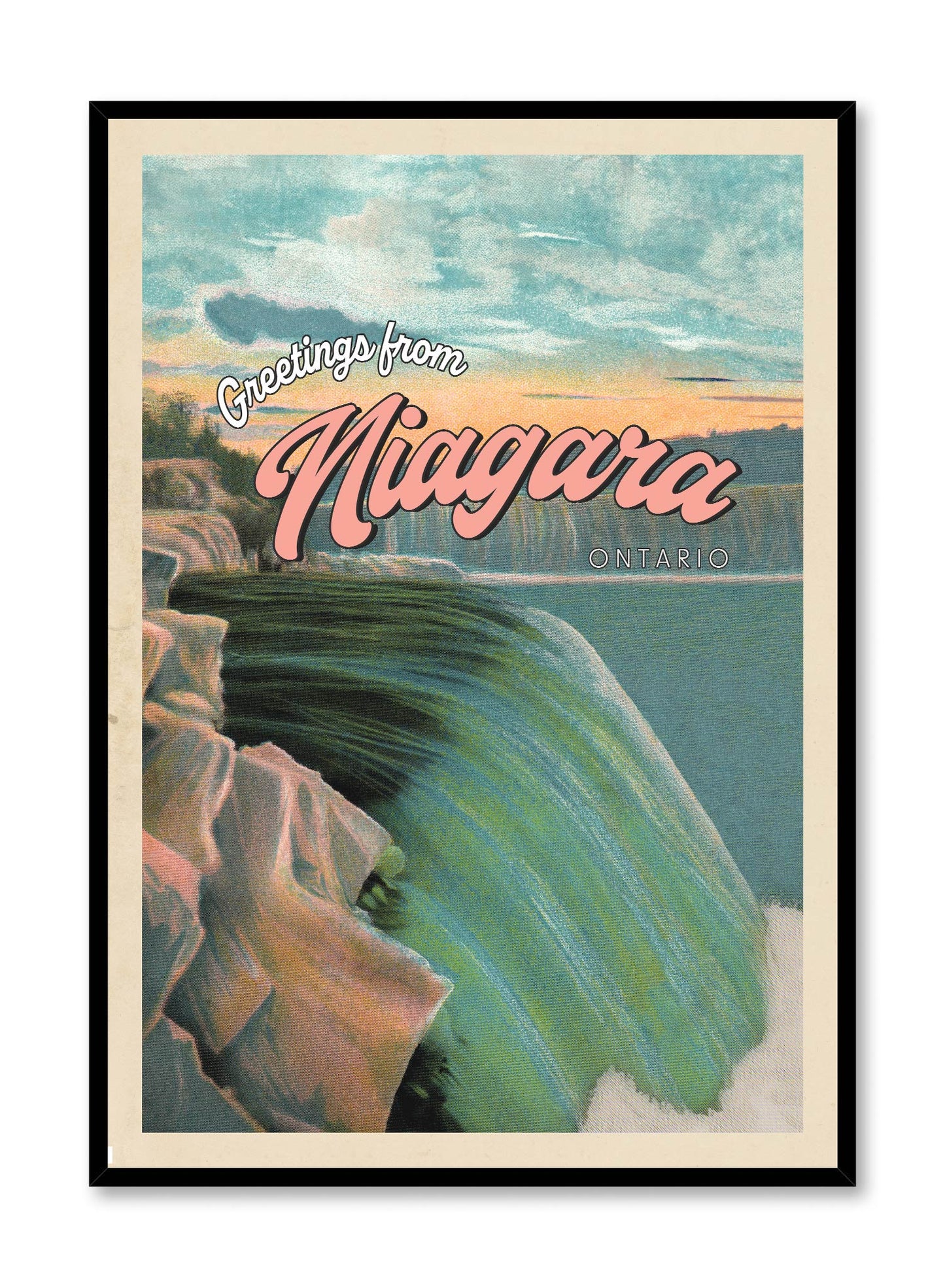 Un gros bonjour des Chutes du Niagara, Affiche