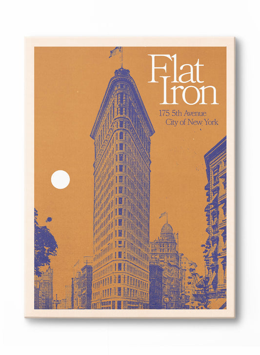 Flat Iron Greetings from New York, Canvas