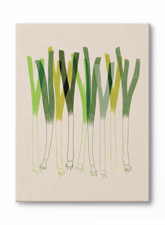 Onions verts, Œuvre sur toile