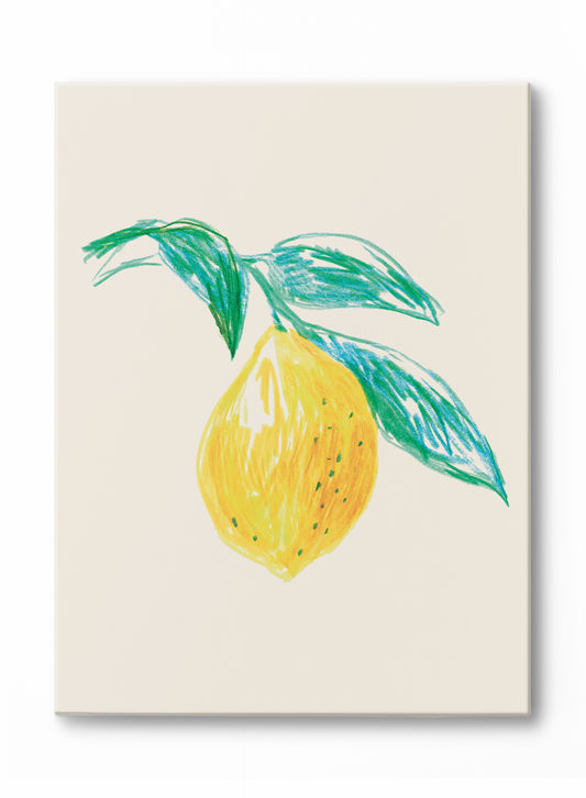 Esquisse de citron, Œuvre sur toile