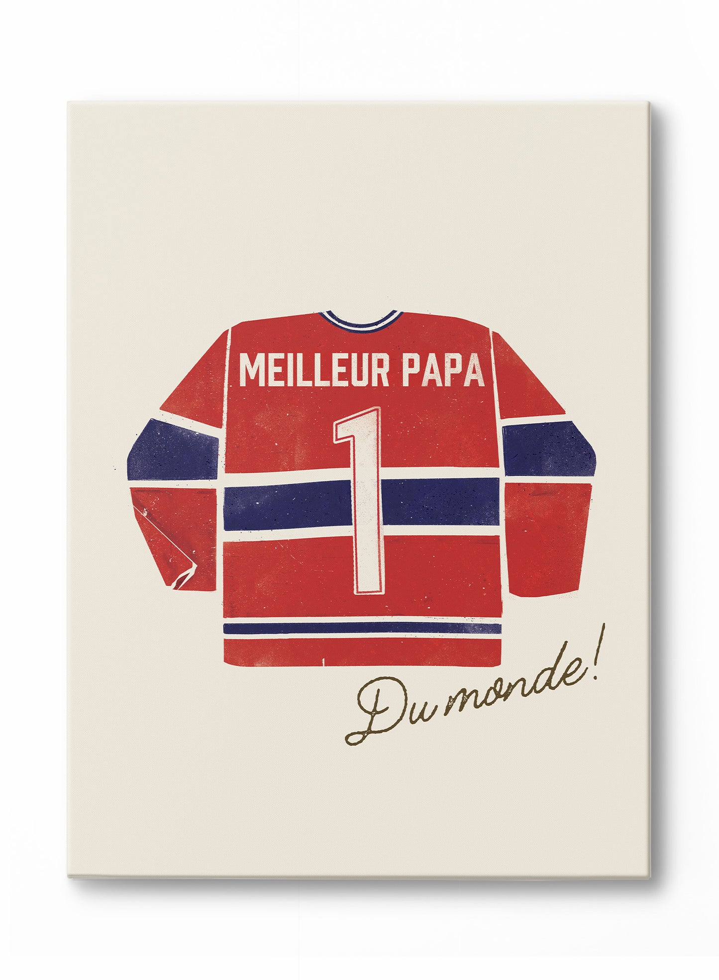 Meilleur papa du monde (en rouge et bleu), Affiche