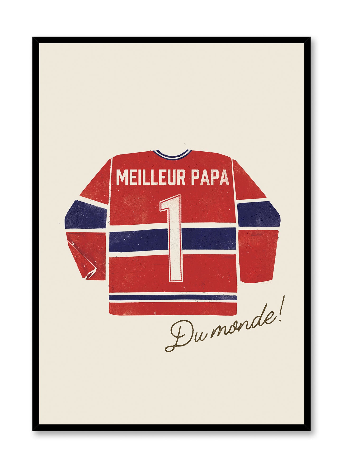 Meilleur papa du monde (en rouge et bleu), Affiche