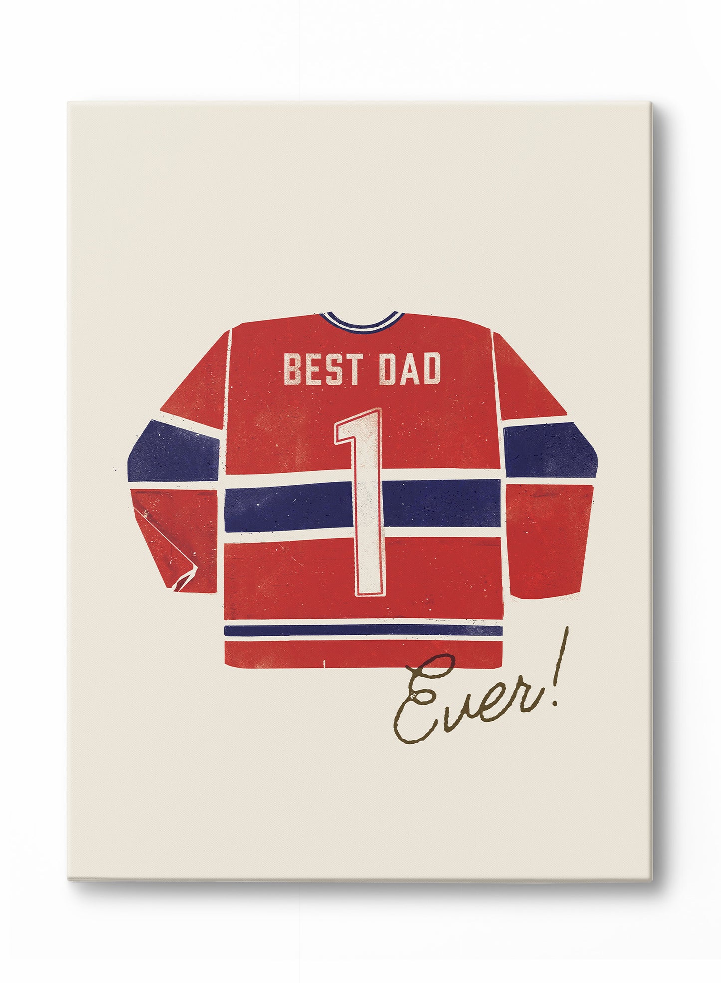 Best dad ever (en rouge et bleu), Affiche
