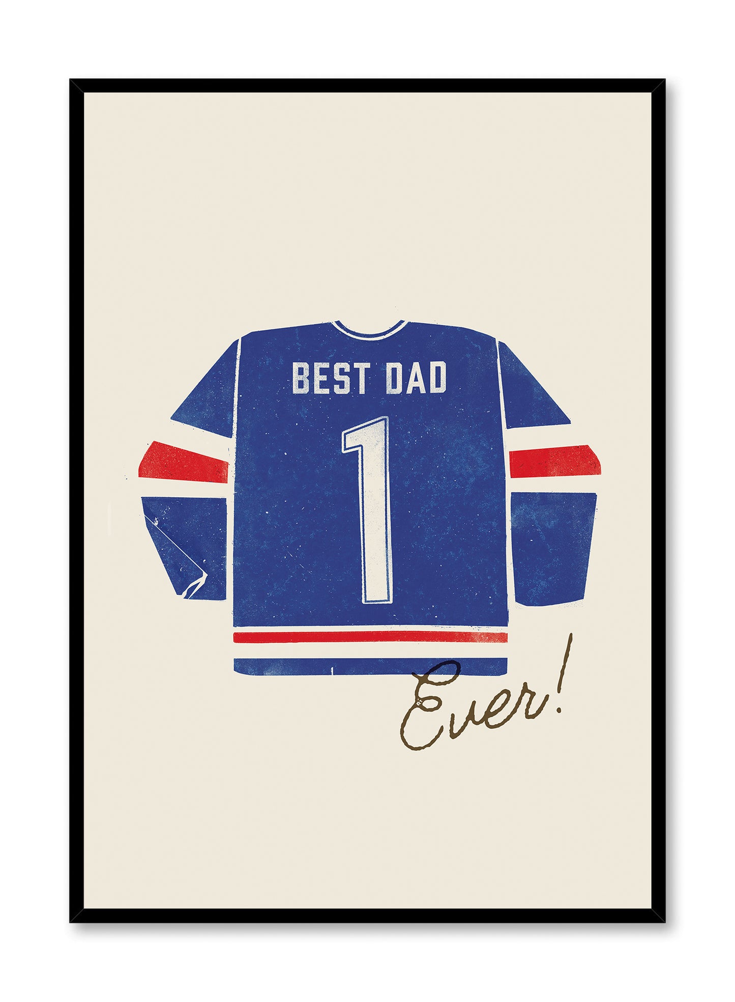 Best dad ever (en bleu et rouge), Affiche