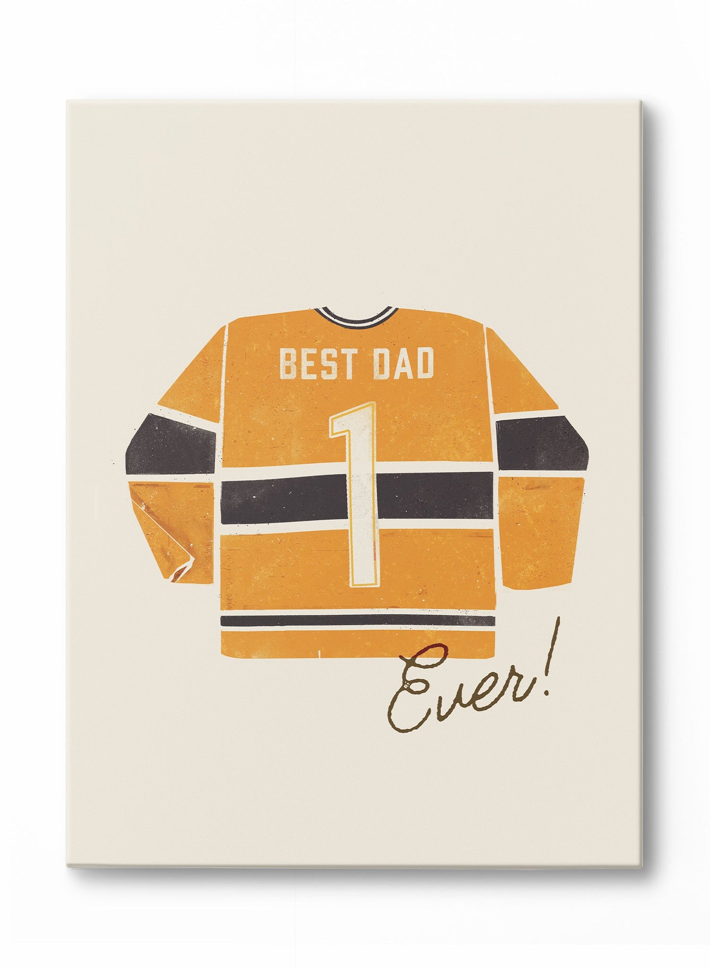 Best dad ever (en jaune et noir), Œuvre sur toile