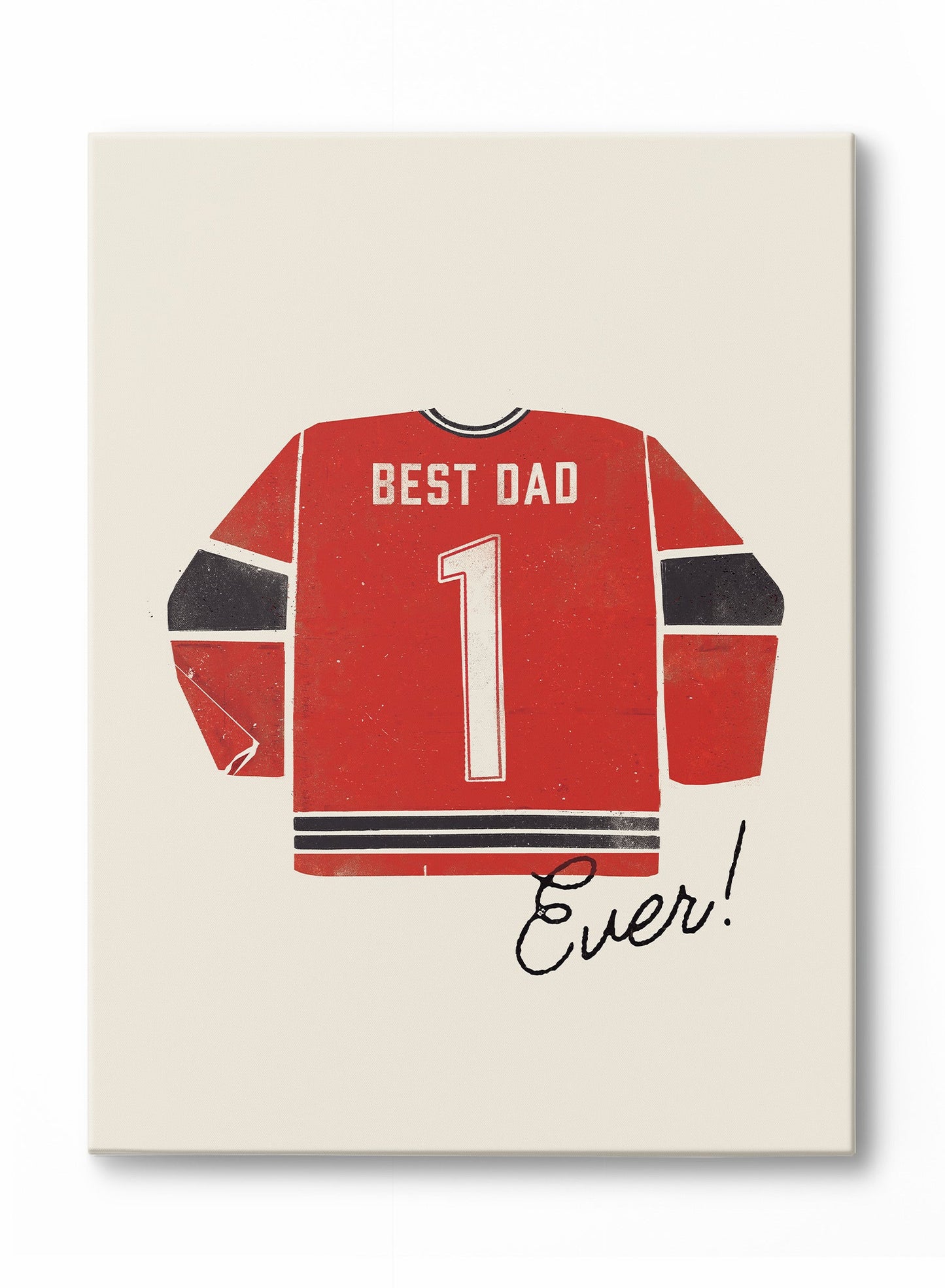 Best Dad Ever (Red and Black), Canvas