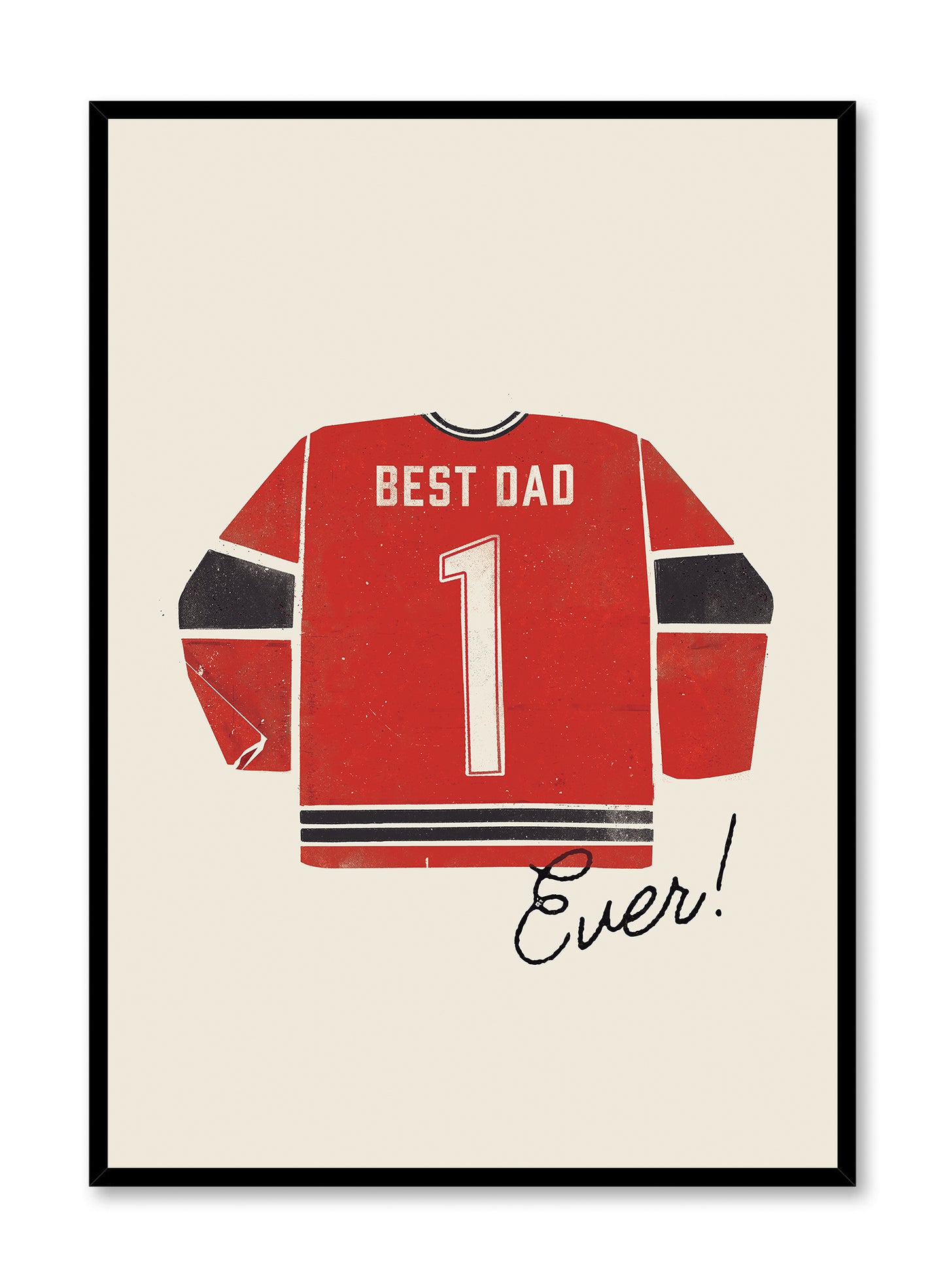 Best dad ever (en rouge et noir), Affiche