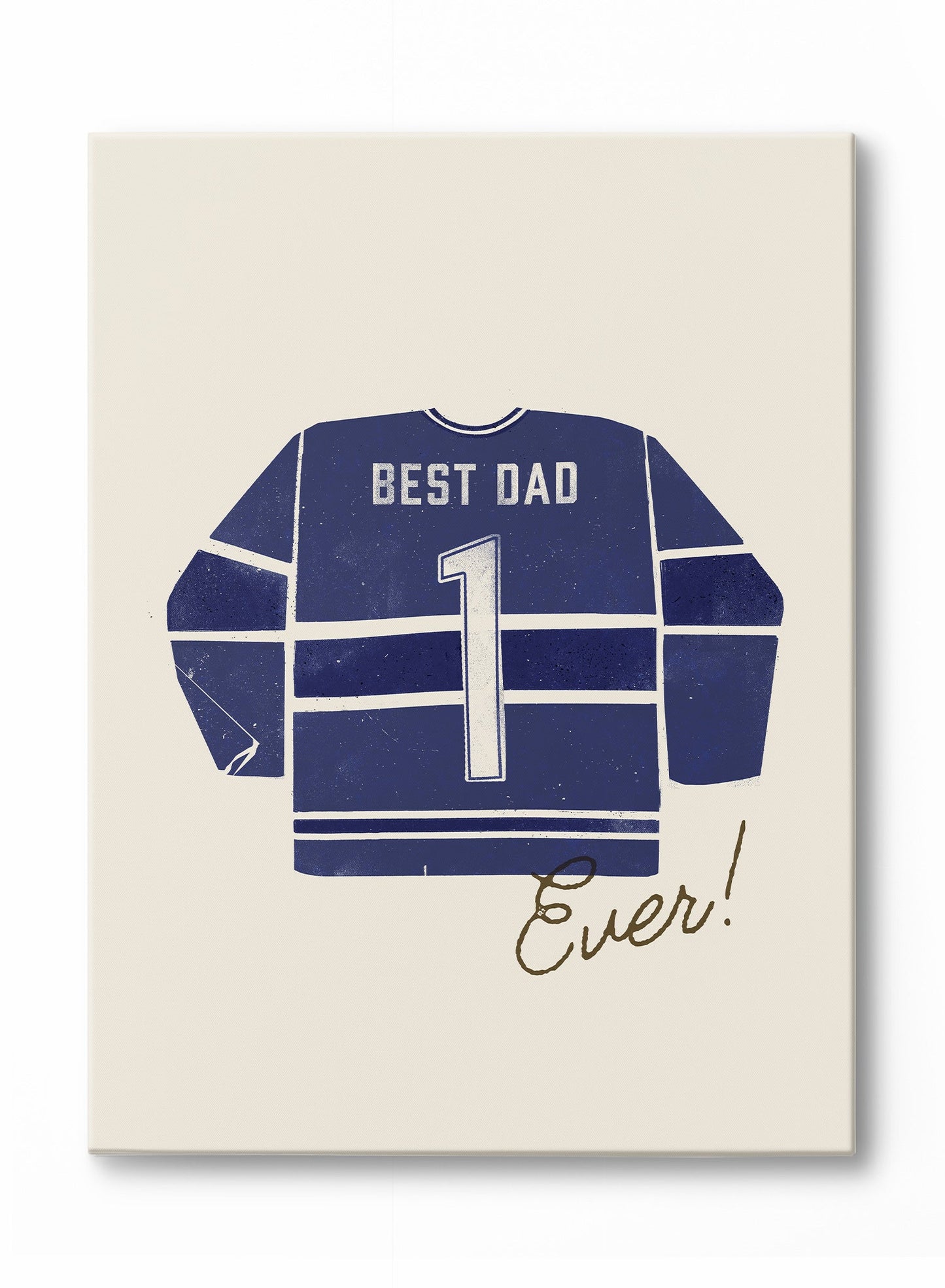 Best dad ever (en bleu et noir), Œuvre sur toile