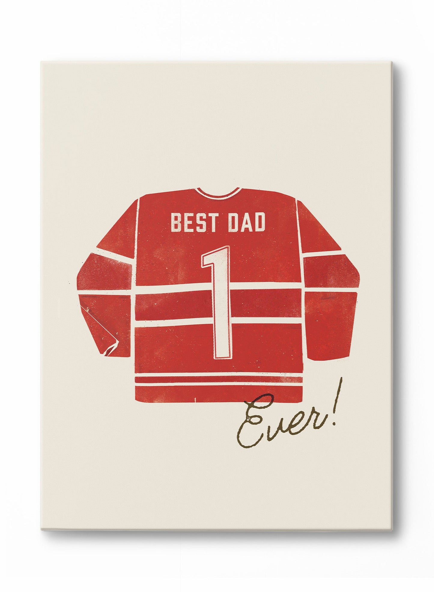 Best dad ever (en rouge), Œuvre sur toile