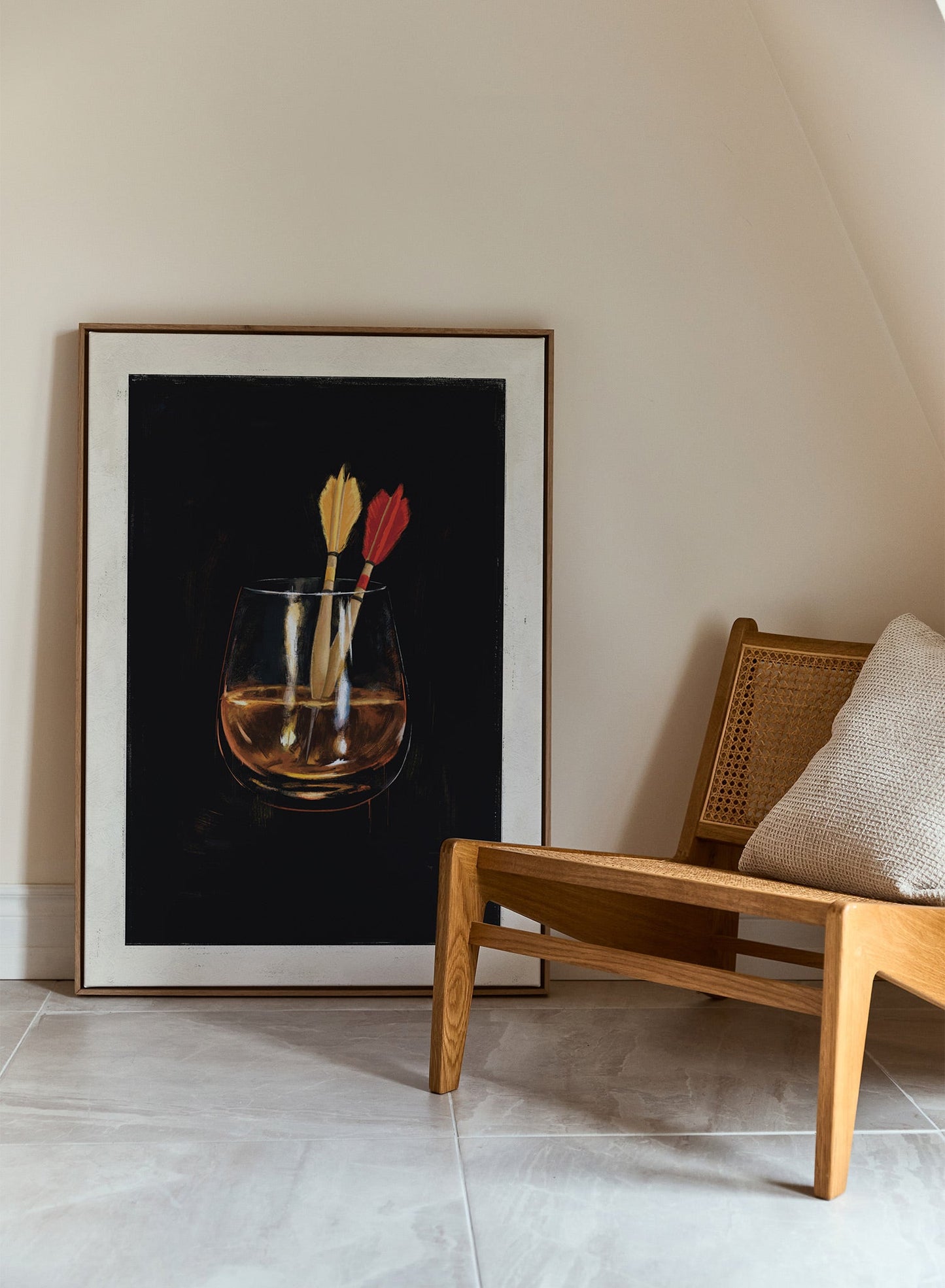 Dans le mille, Œuvre sur toile