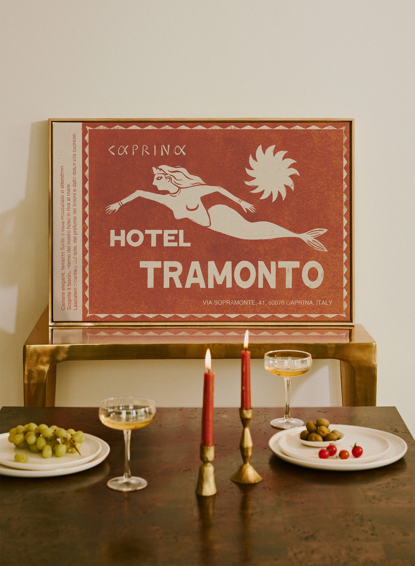 Hôtel Tramonto, Affiche