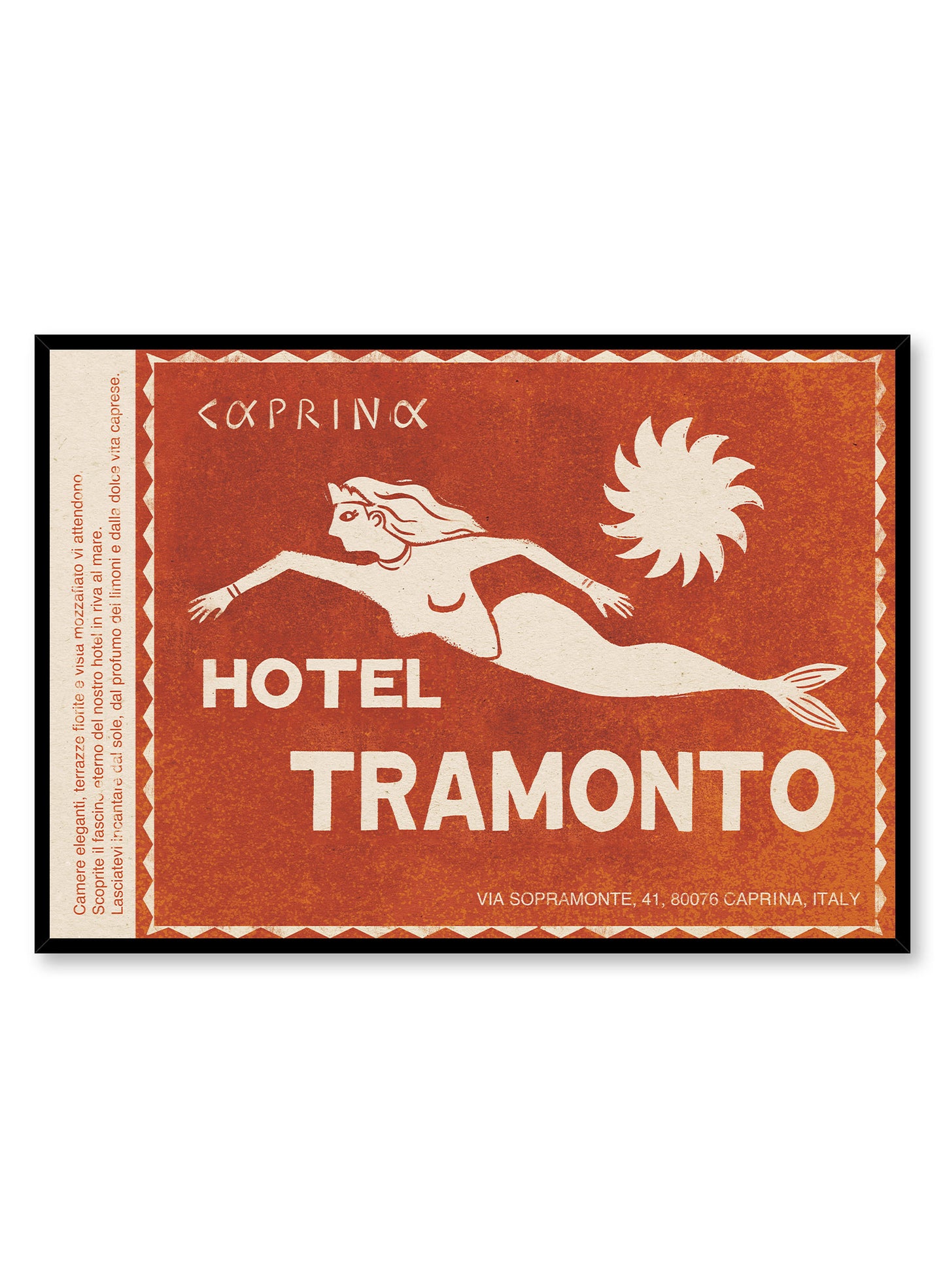 Hôtel Tramonto, Affiche