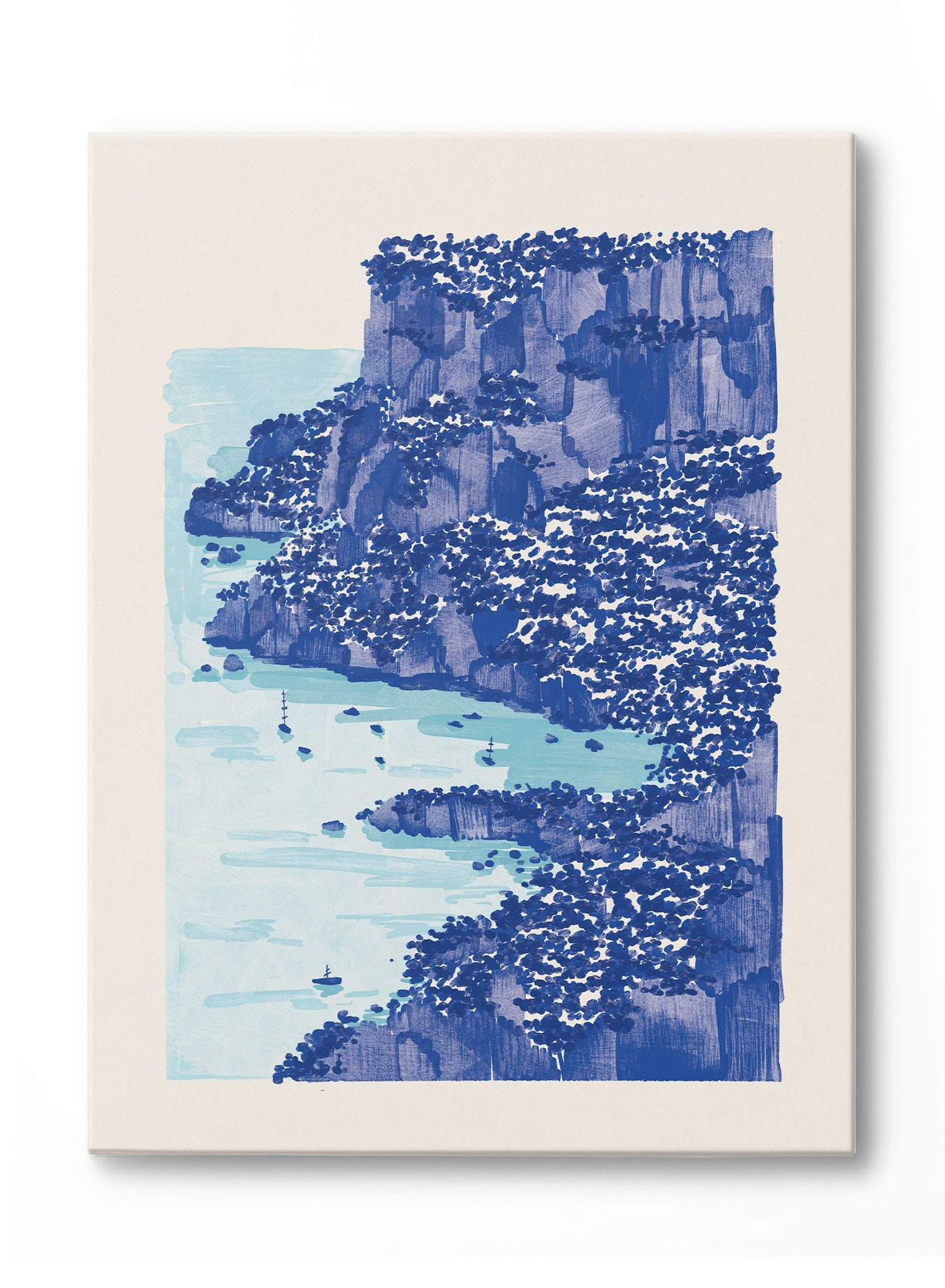 Falaises Côtières, Œuvre sur toile