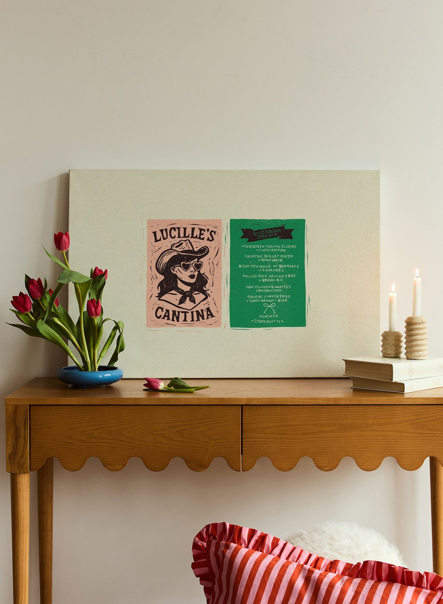 Lucille's, Œuvre sur toile