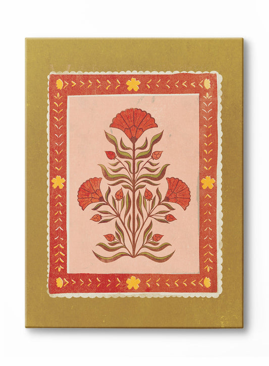 Vintage Scarlet Blossoms, Canvas