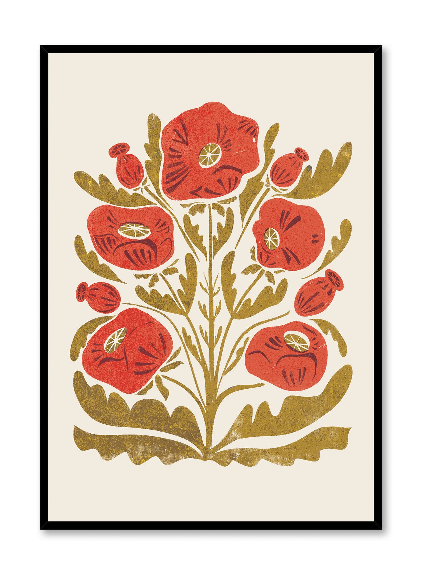 Floraison de coquelicots, Affiche
