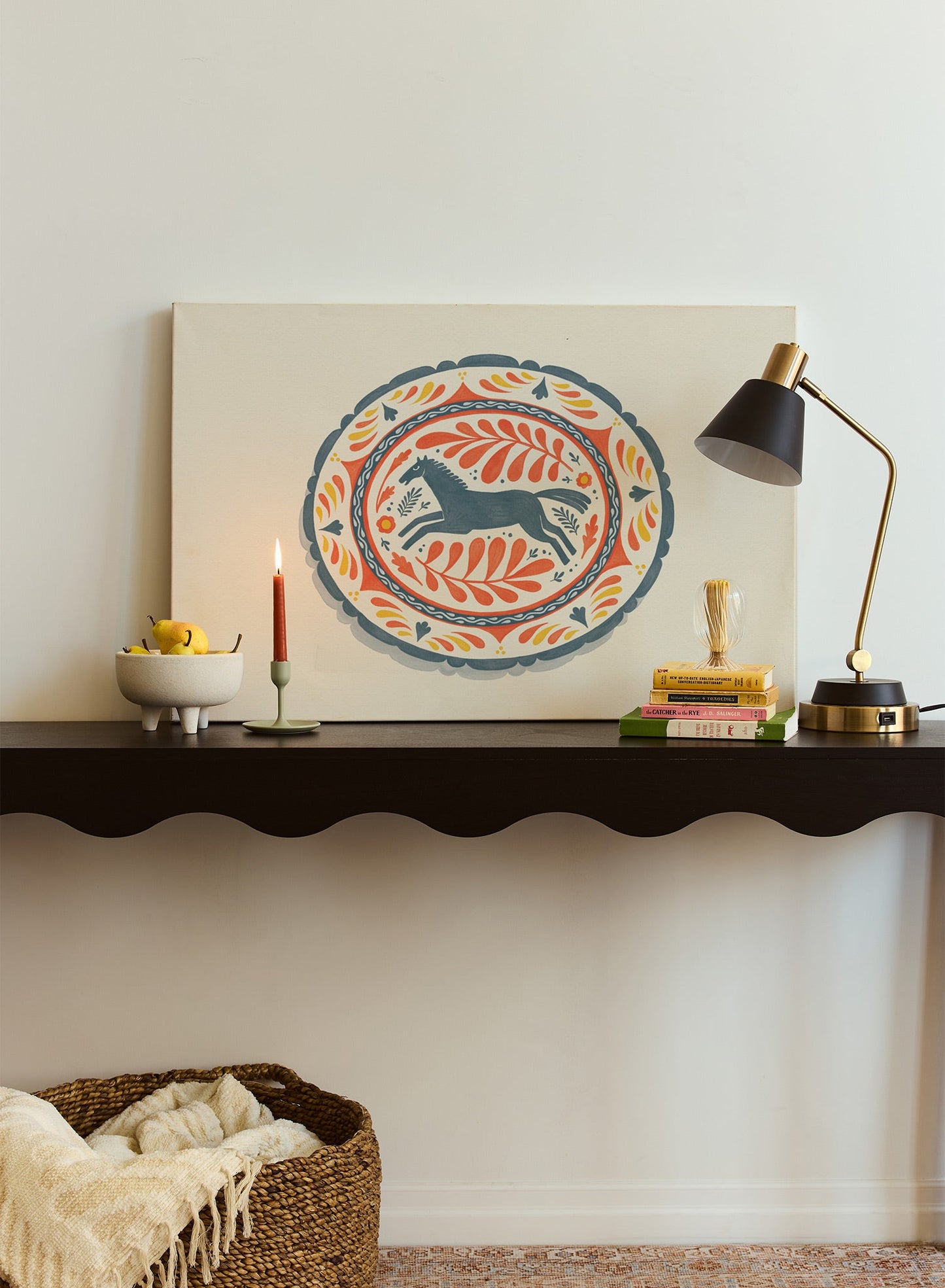 Sunday Serving Plate, Canvas