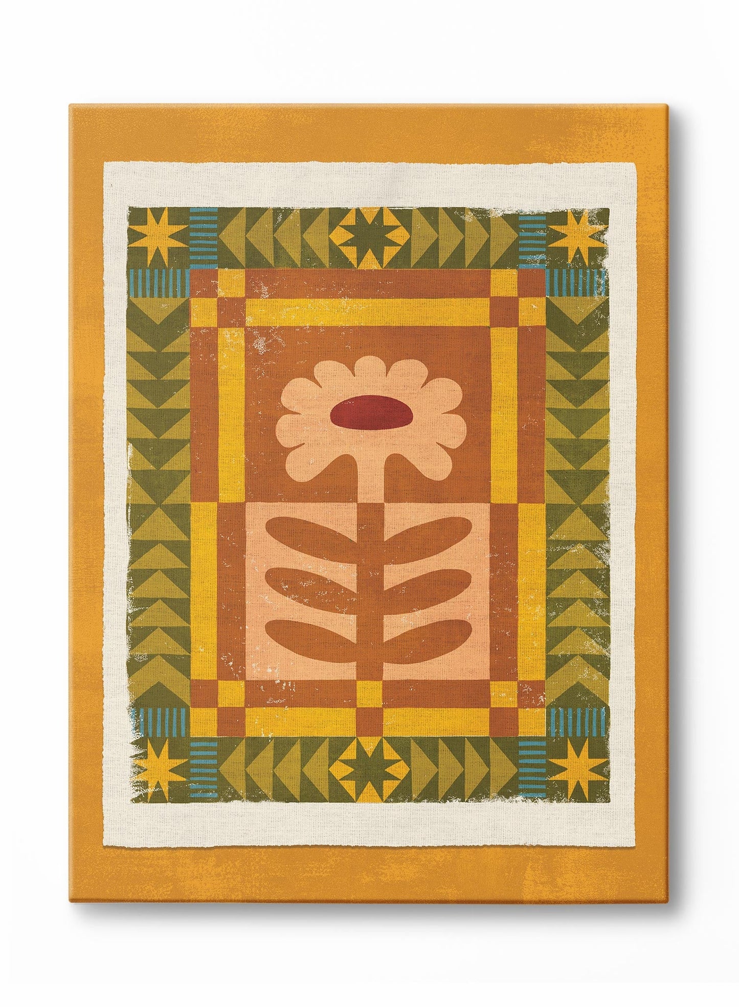 Petals in Patchwork, Canvas