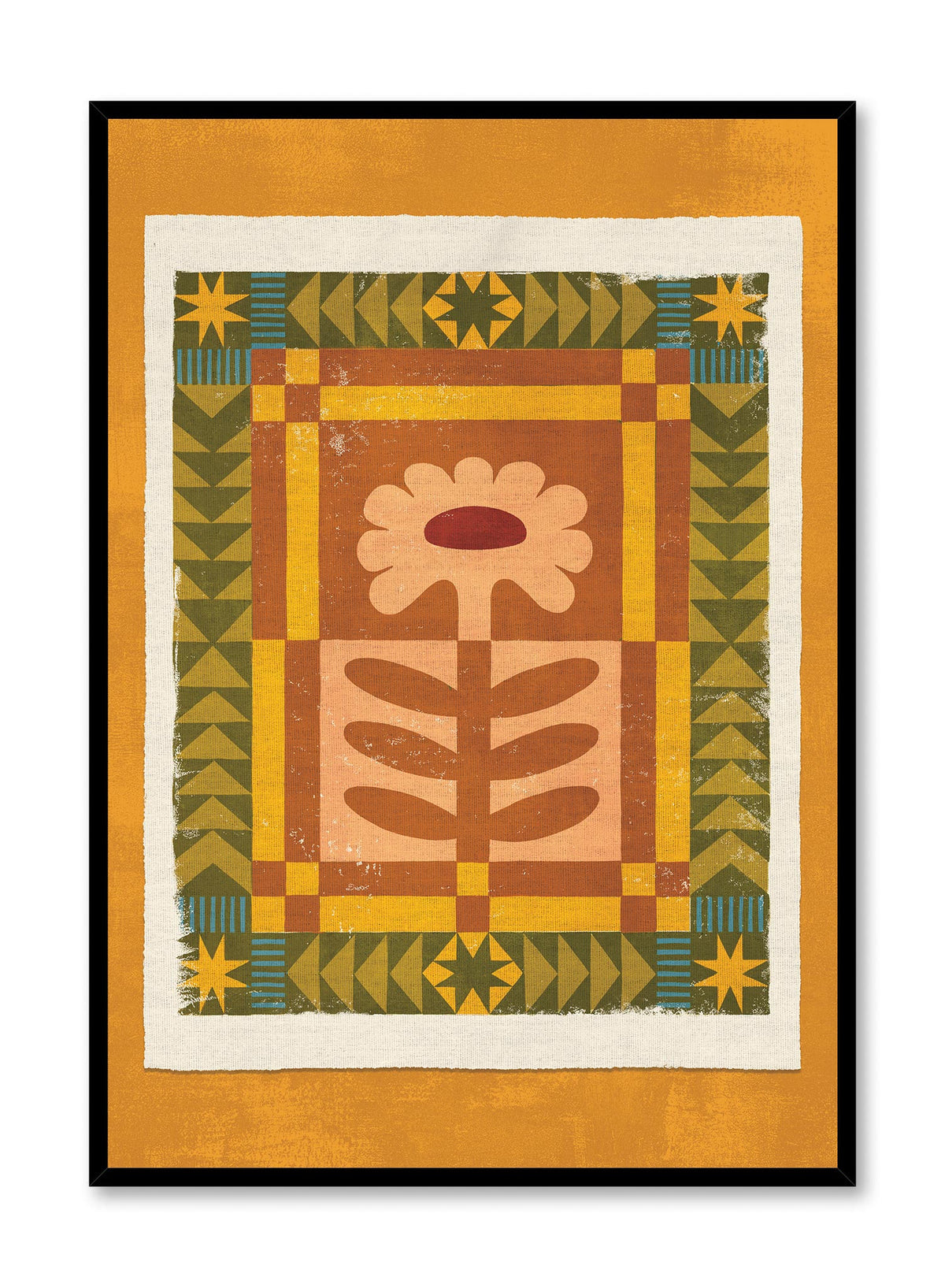 Patchwork Poster Design Petals in Patchwork, Poster | Shop Posters, Canvas & Prints Online at ...