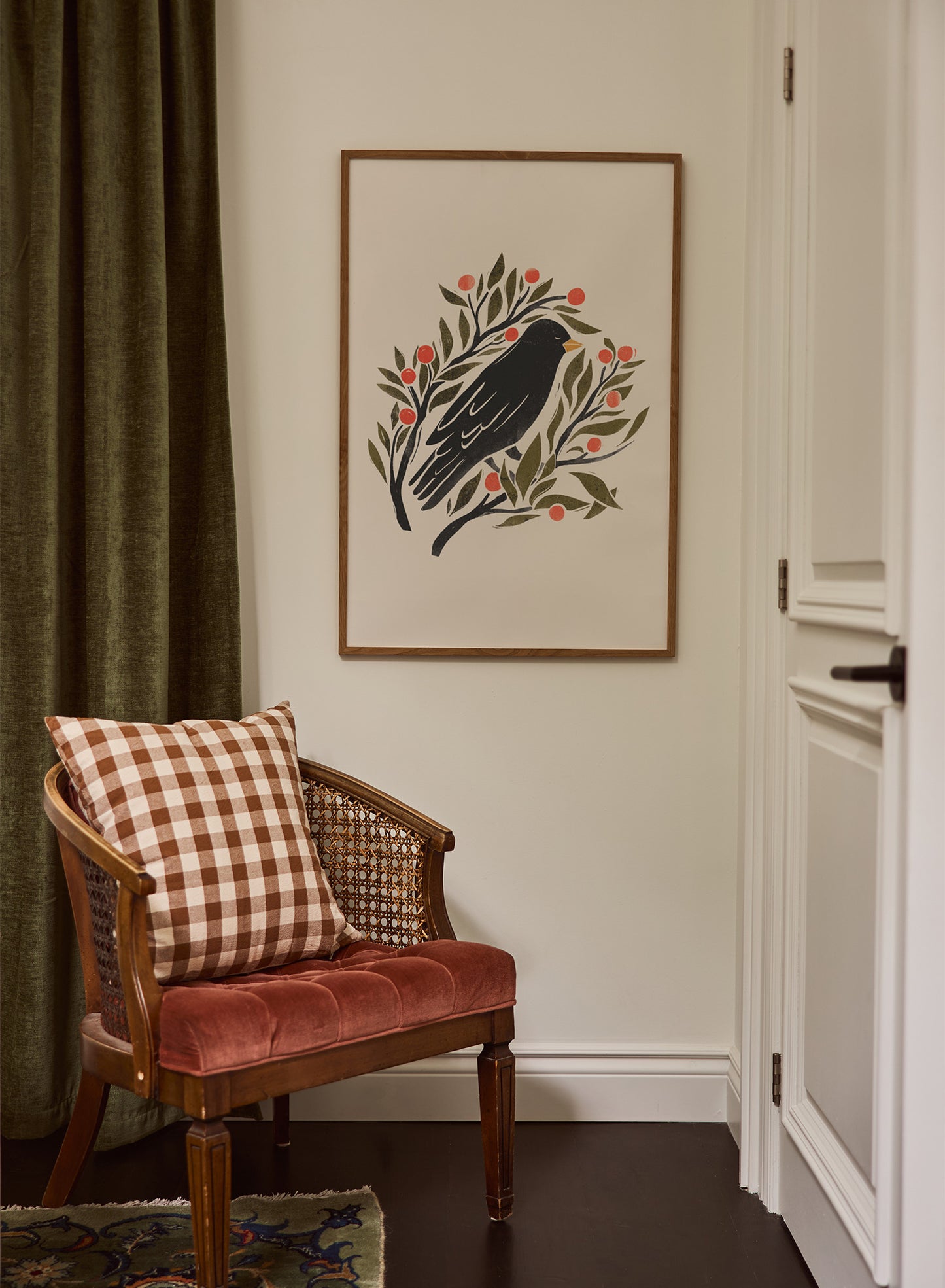 Le merle et ses baies, Affiche