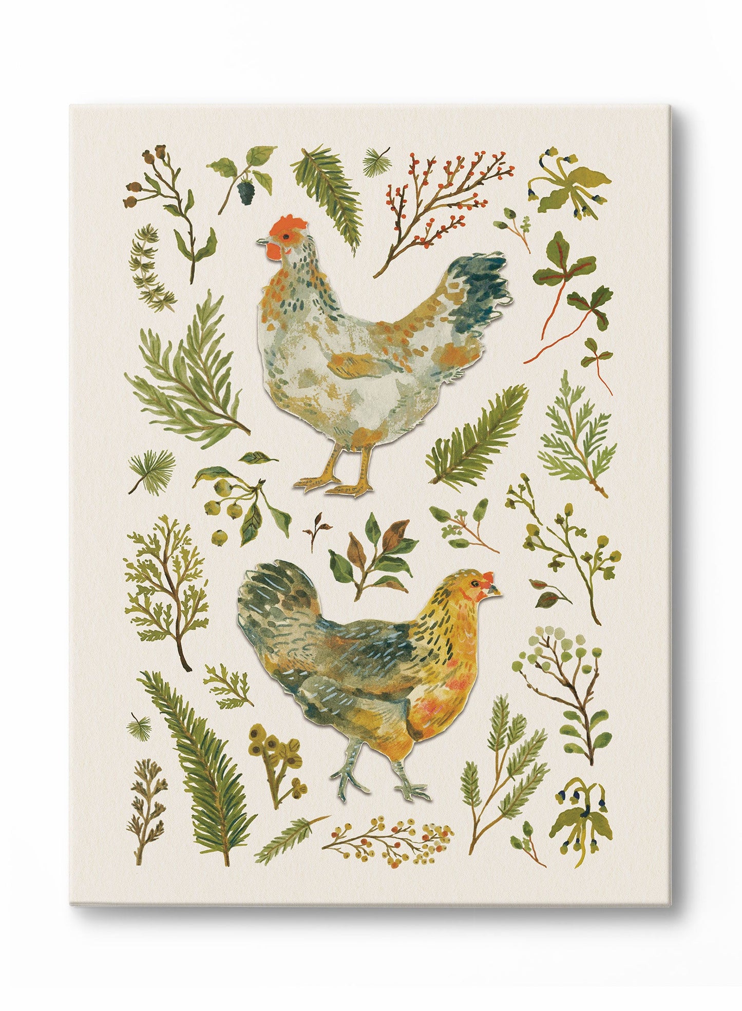 Jolies poulettes picoreuses, Toile
