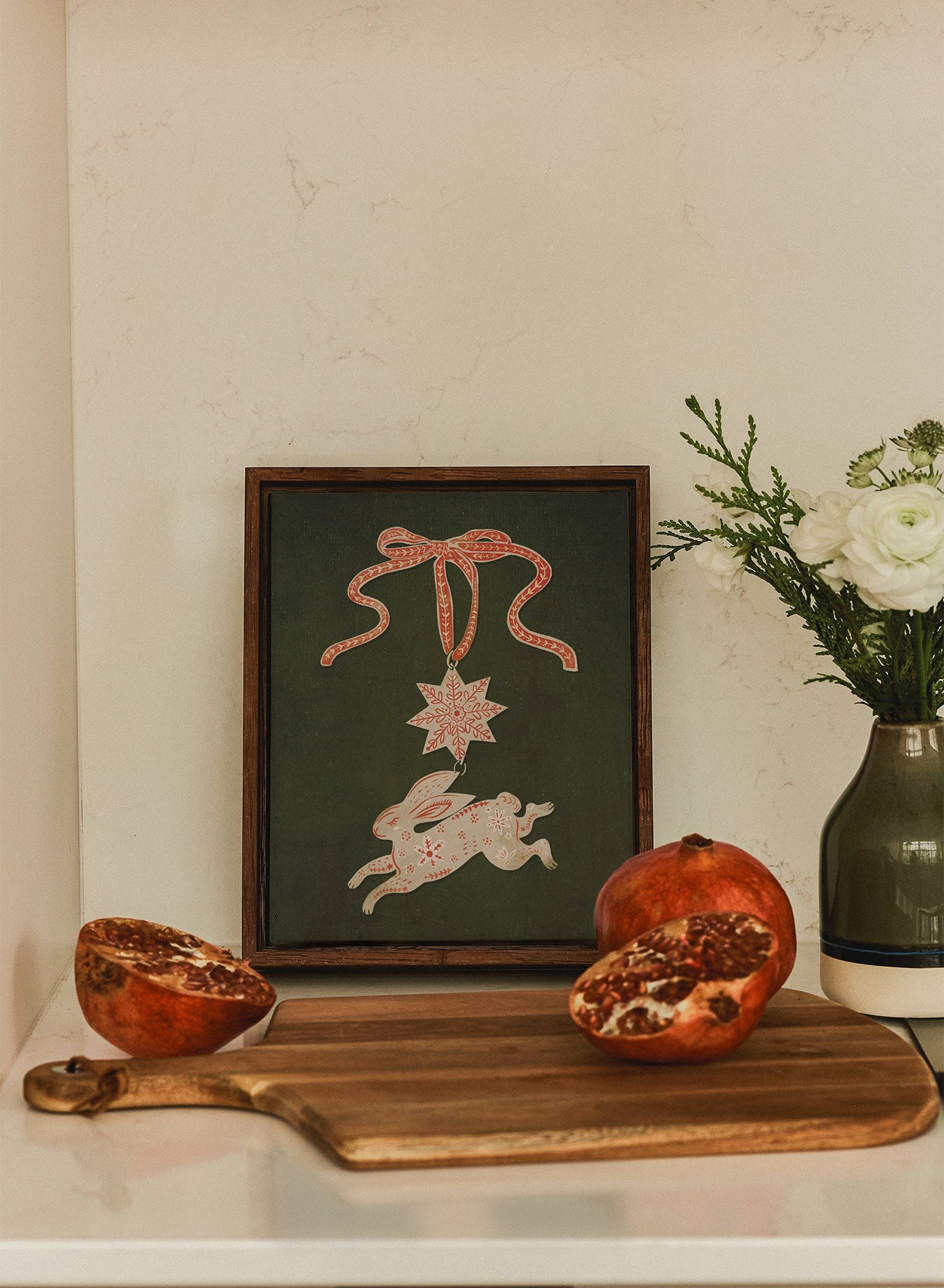 Holiday Hare-loom Green, Canvas