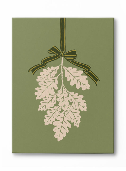 Branche et ruban vert, Toile