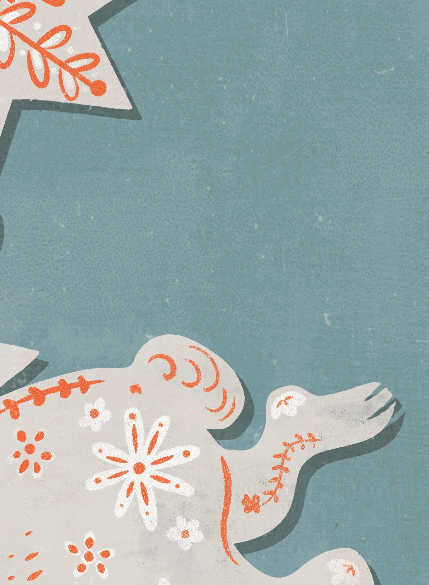 Holiday Hare-loom Blue, Canvas