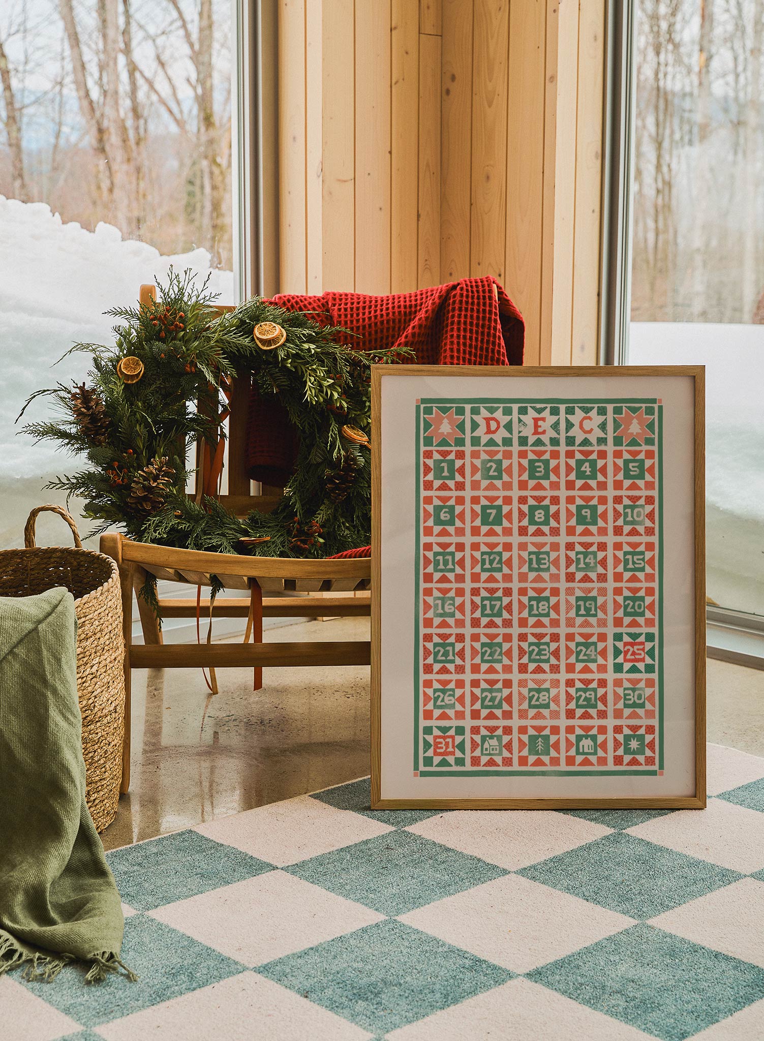 Folk Advent Calendar, Poster | Shop Posters, Canvas & Prints
