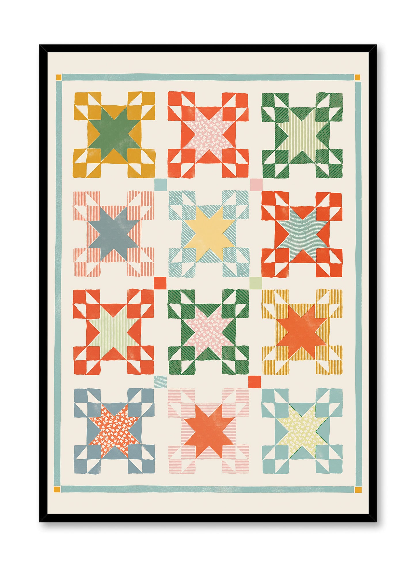 Vintage Winter Quilt, Poster