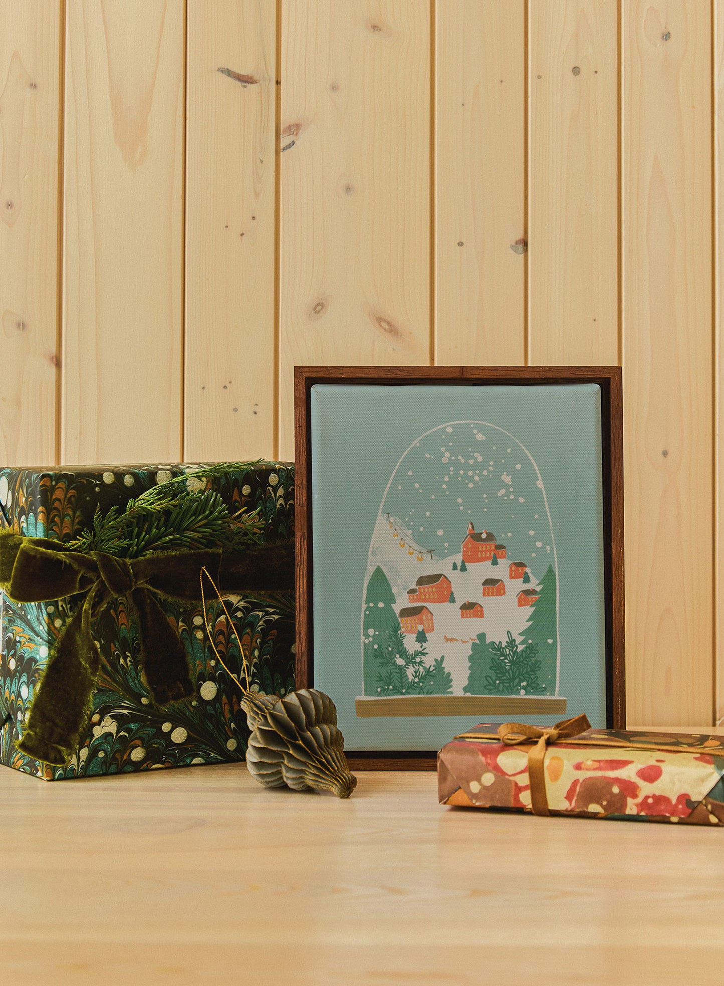 Snow Globe Winter Village, Poster