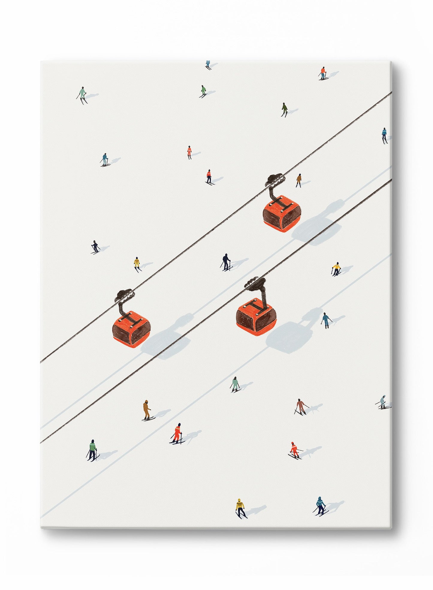 Three's a ski crowd, Canvas