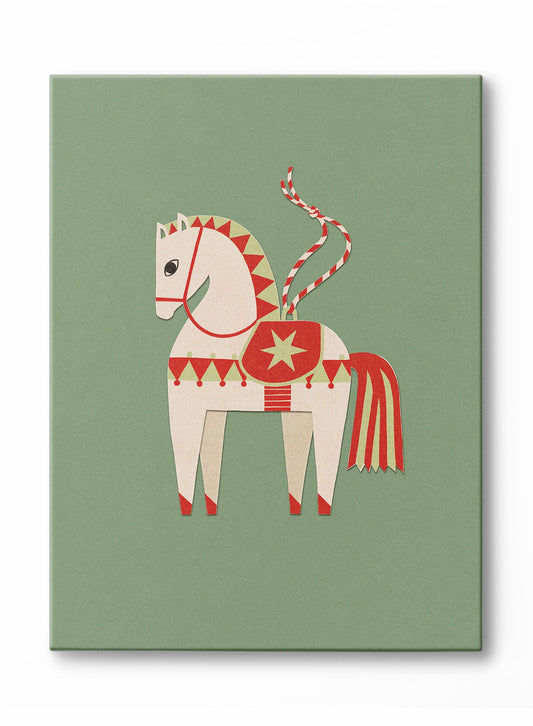 Cheval de Noël, Toile