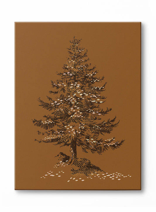 Sapins poudrés, Toile