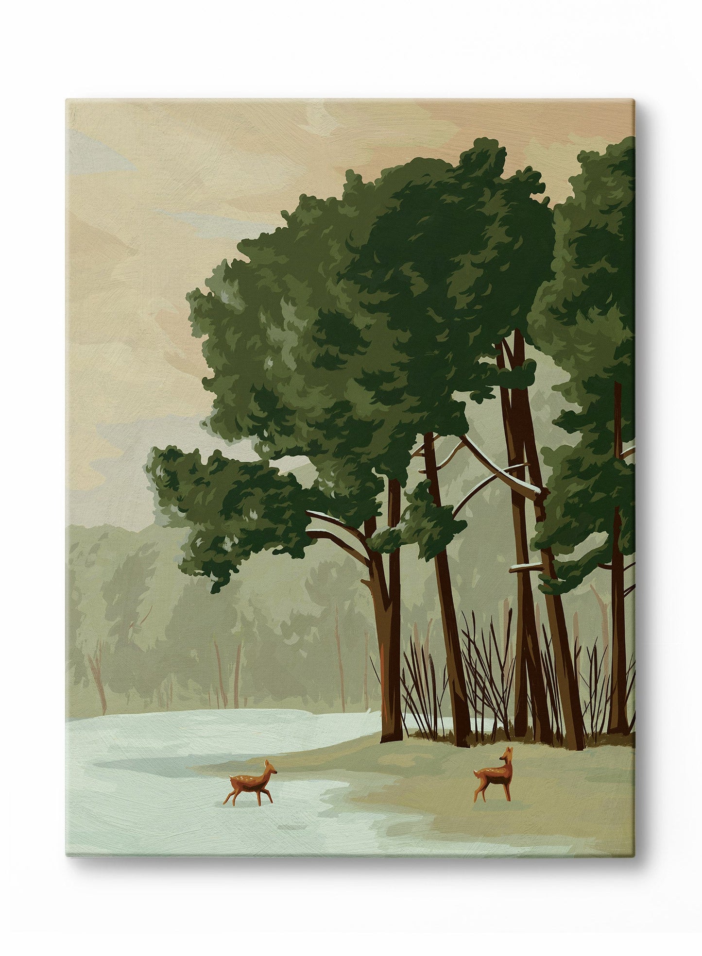 Sentiers d’hiver, Toile