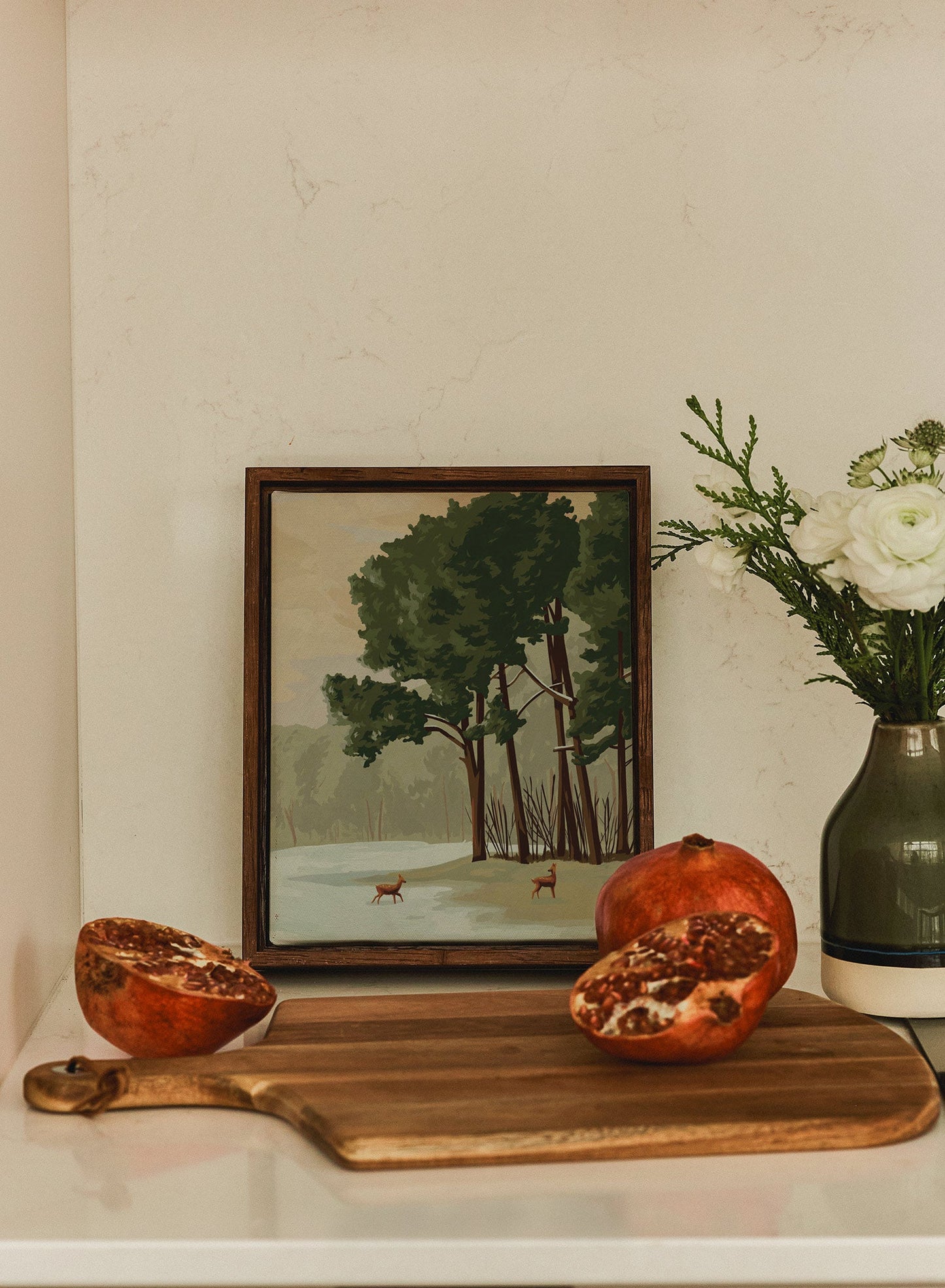 Sentiers d’hiver, Toile