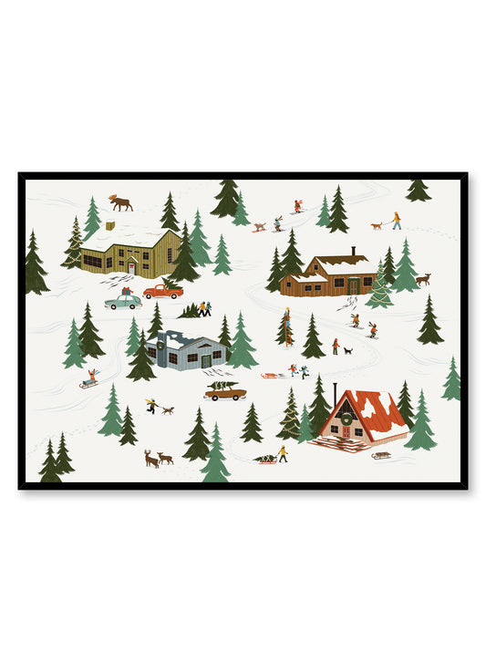 Frosted Winter Village, Poster