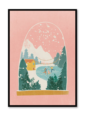 Boule à neige - Patinoire, Affiche