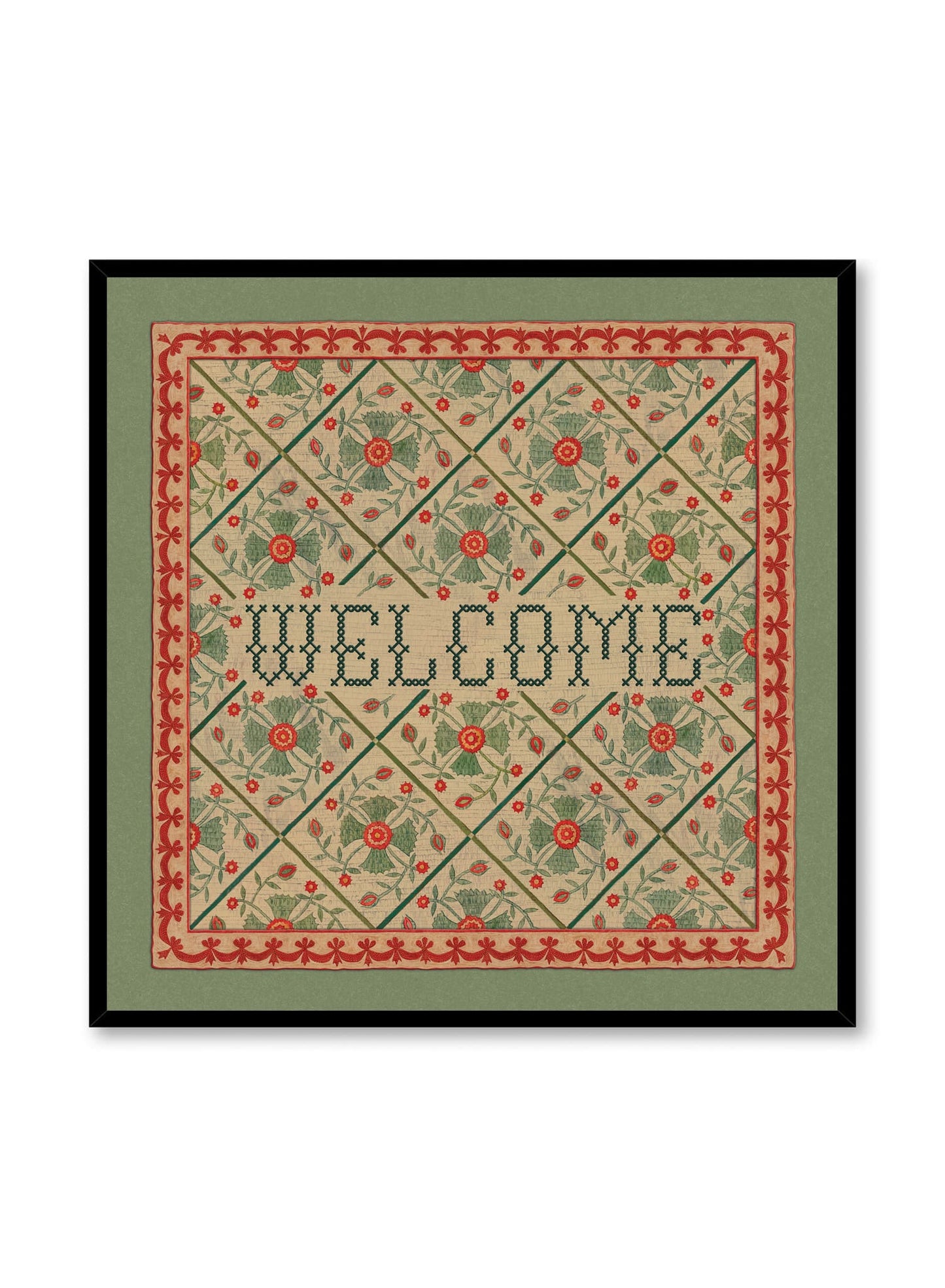 Welcome Cross-stitch, Poster