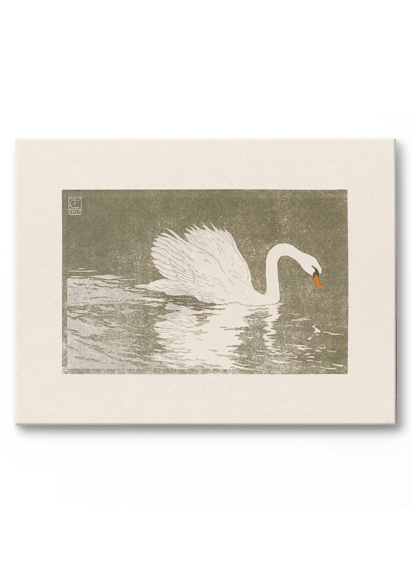 Swan Lake Block Print, Poster
