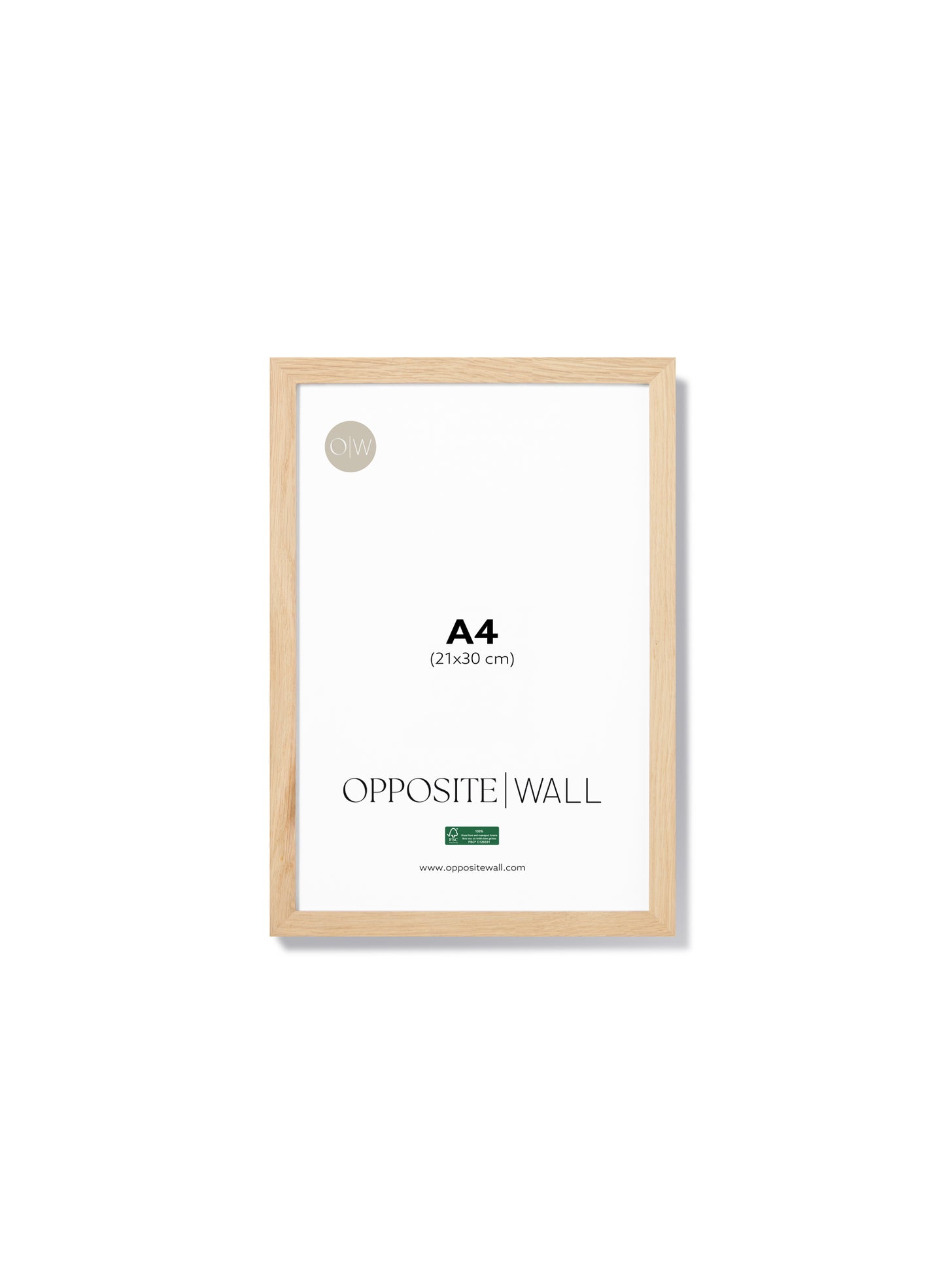 Cadre en chêne naturel, A4 | 21 x 30 cm