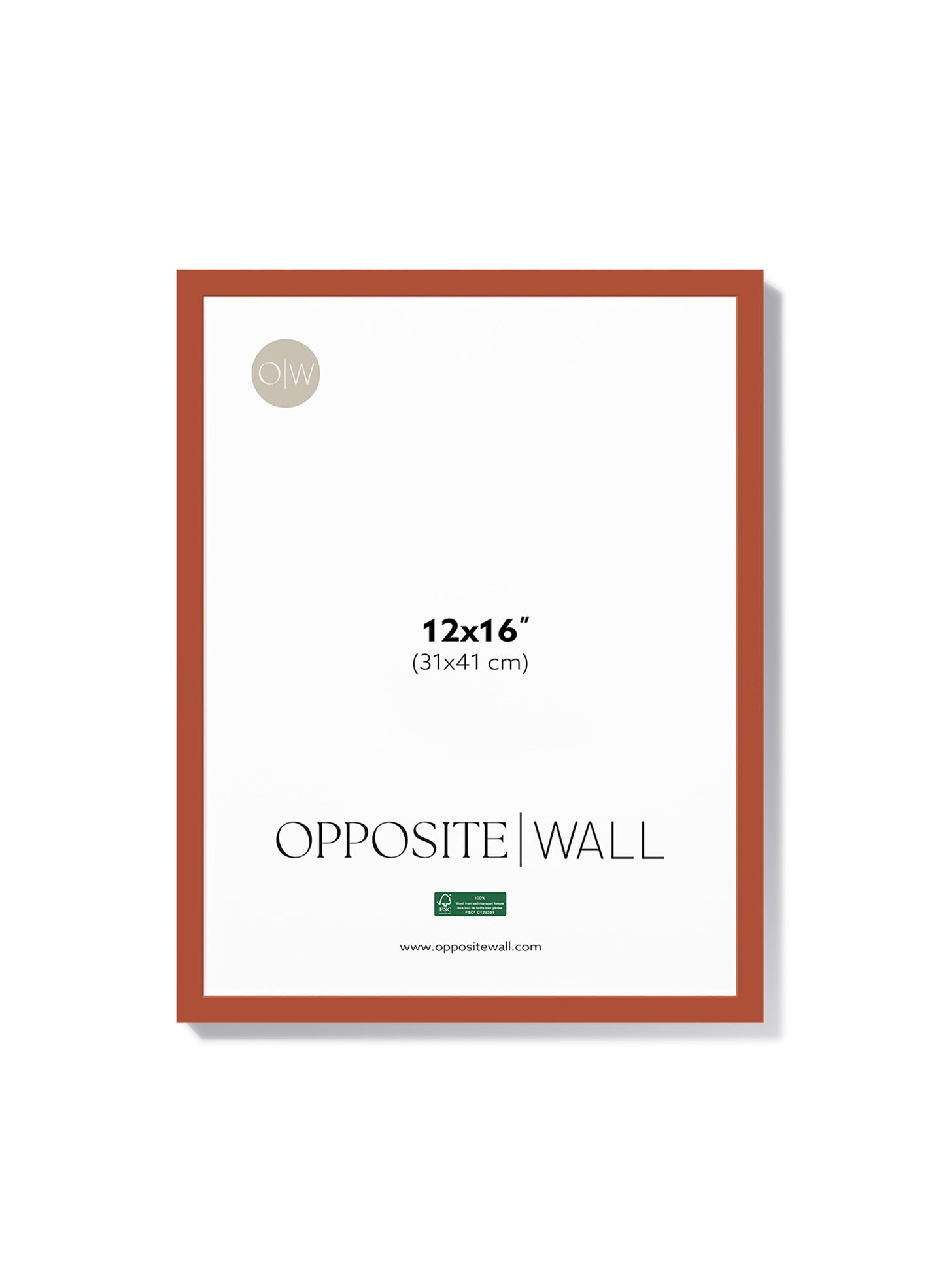 Cadre en bois massif — Terre cuite, 12 x 16 po | 31 x 41 cm