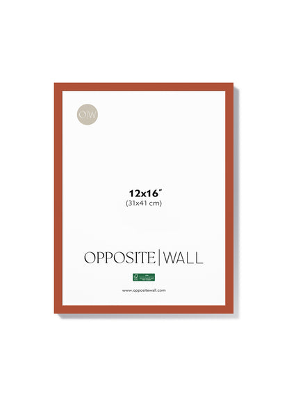 Cadre en bois massif — Terre cuite, 12 x 16 po | 31 x 41 cm