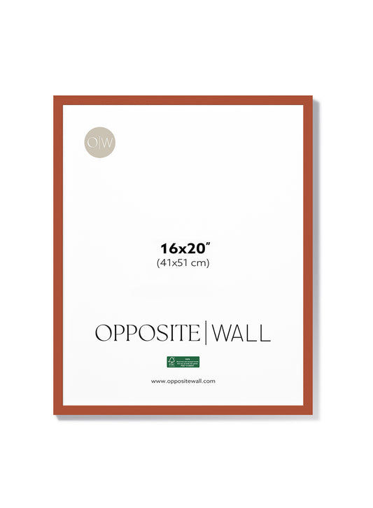 Cadre en bois massif — Terre cuite, 16 x 20 po | 41 x 51 cm